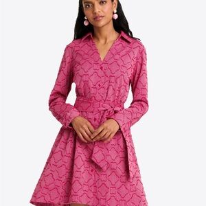 Draper James Layla shirtdress in Textured Stripe